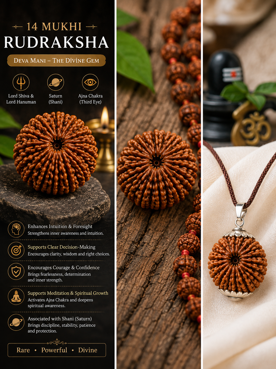 14 Mukhi Rudraksha – Deva Mani for Clarity & Foresight