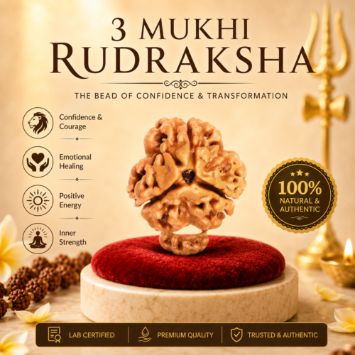 3 Mukhi Rudraksha – Benefits, Mantra, Mars & Agni Dev